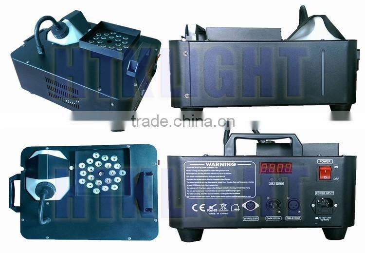 1500W 21*3W RGB machine led light fog machine