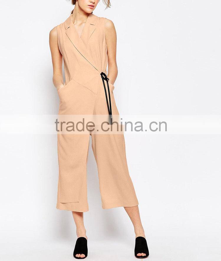 Apparel pants and trousers woman sleeveless wrap long lady romper jumpsuits