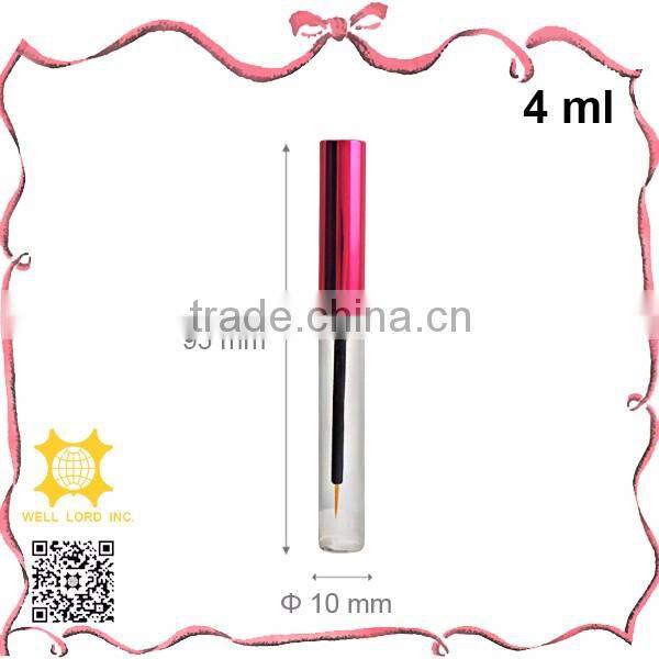 4ml easy carry silver cap plastic eyeliner cosmetic