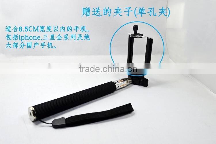 Extendable Self Portrait Selfie Handheld Stick Monopod With Smartphone Adajustable Holder For Phone Camera