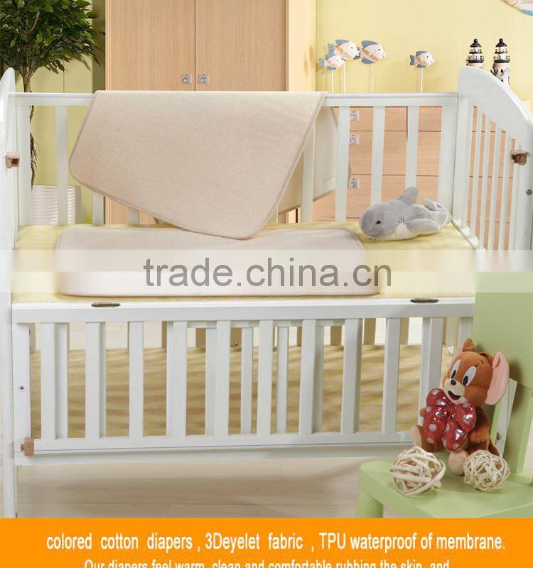 colored cotton tpu 3D water-proof baby changing pads mat