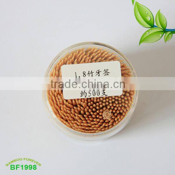 PS ruber jar bamboo two piont Toothpick