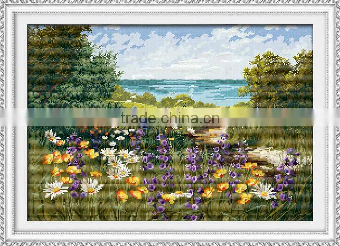 flower cross stitch diy craft