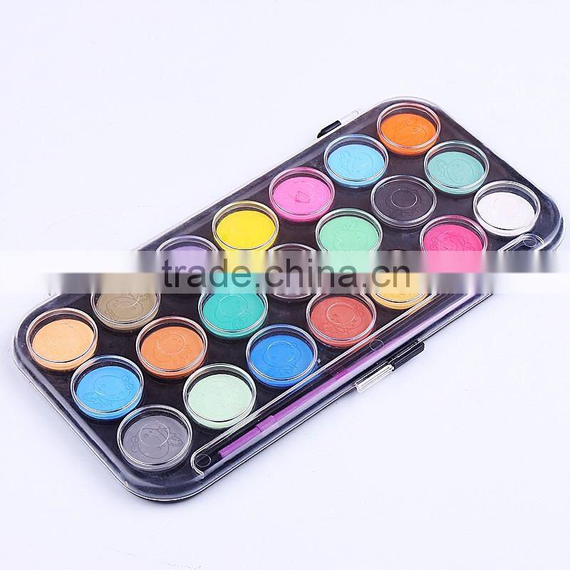 Detail Watercolor Cake Set, 21 Colors Aquarelle Fine Solid Water Color Paints Travel Kit Watercolour Paint Set for Kids Christma