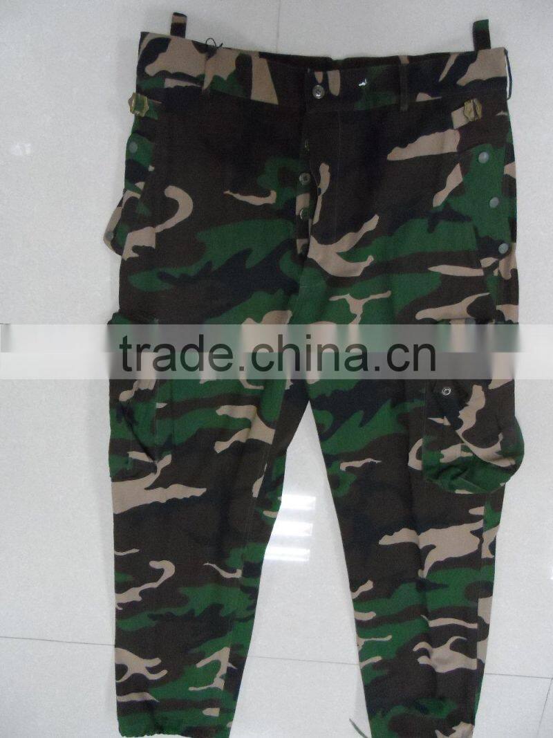 Custom cotton polyester twill jungle camouflage sylria outdoor tactical suit