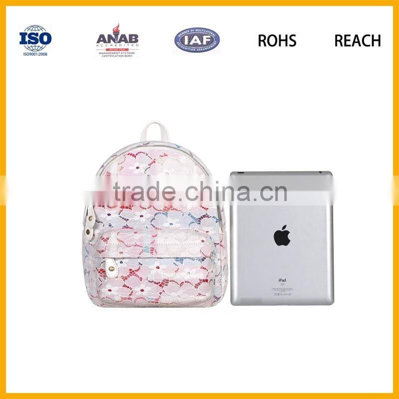 Leading Manufacturer Korean Designer Girls Bag Backpack Schoolbag Leisure Bag