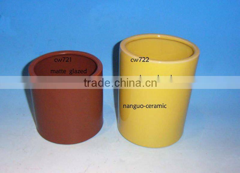 glazed outdoor pots yellow ceramic vases