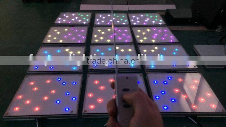 Hire White Gloss Wireless Remote Control Battery Twinkling Starlit LED Dance Floor For Wedding Party Disco Event