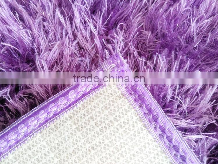 feather shaggy long pile microfiber chenille rug