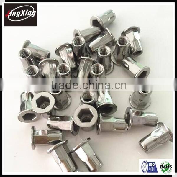 M3-M12 Open end Semi-Hexagonal body flat Head hexagon Rivet Nuts