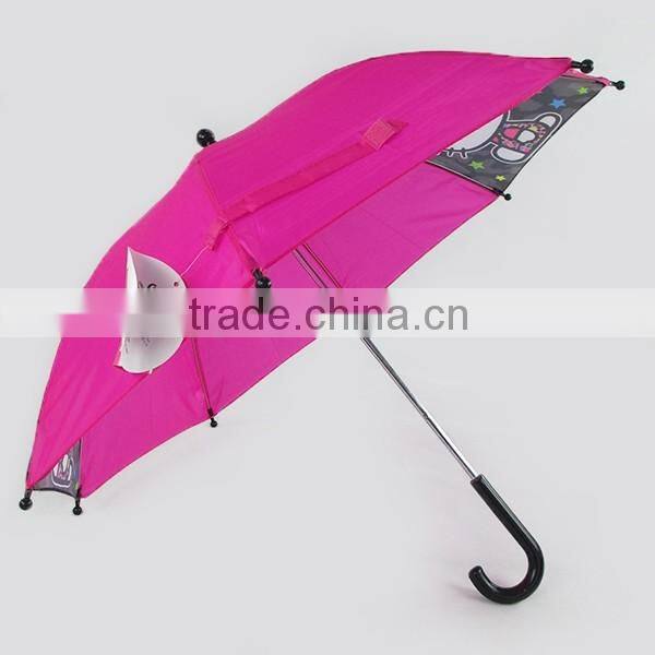 Auto pink cats printed kids umbrella