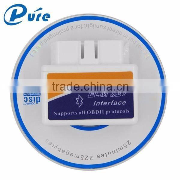 New Diagnostic Tool Super Mini White OBDII ELM327 V2.1 OBD2 ELM327 Bluetooth Works with all OBD-2 compliant vehicles