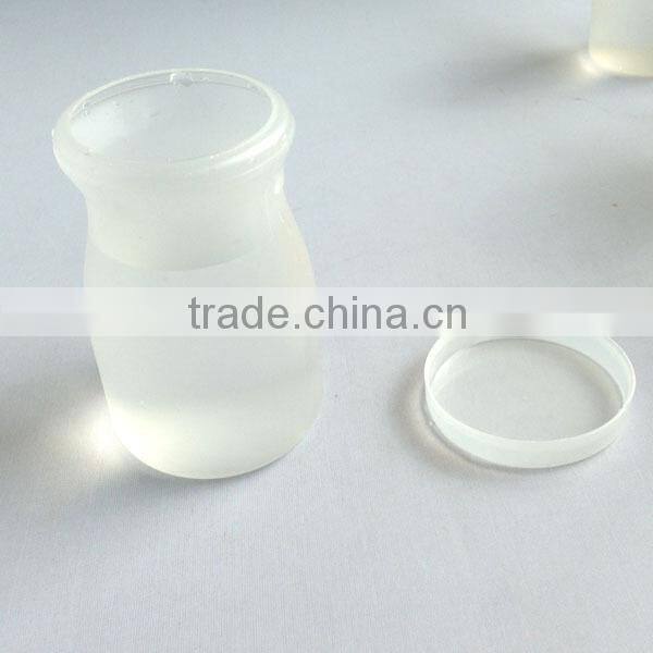 Small size plastic milk bottle with lid