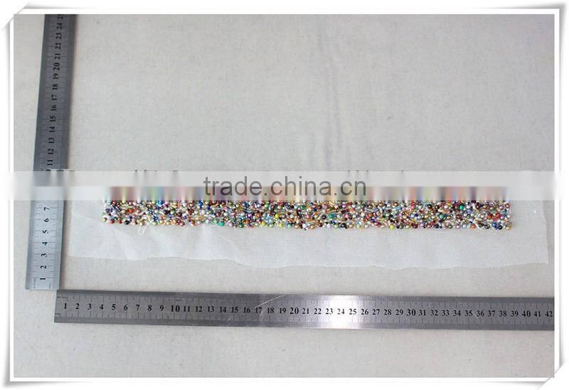 2016 New arrival Handmade mutilcolor pearl beads trimming for casual garments decoration