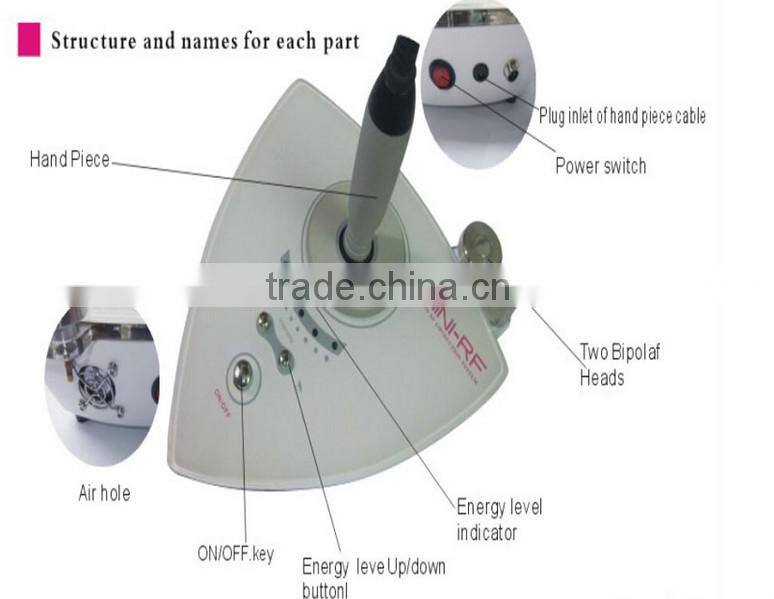 Portable Personal Massager rf Face Skin Lifting Equipment for Wrinkles & Eyelid ( 2 Changeable Heads): Best Results High quality