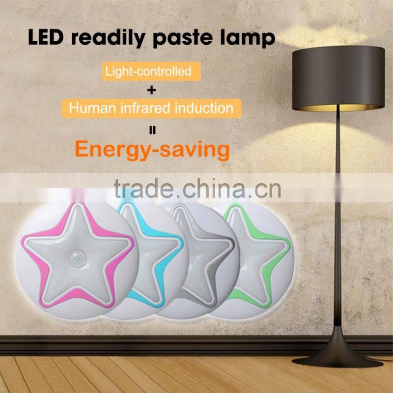 NEW Led Night Light Sensor star shape lamps Motion Sensor Night Light