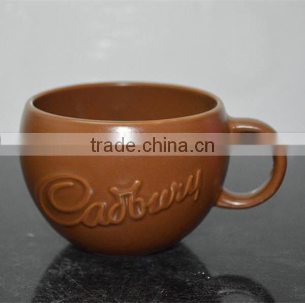 Vesub New arrive 11OZ Two-tone Color Ceramic mugs colorful two-tone glaze one handle ceramic soup mug