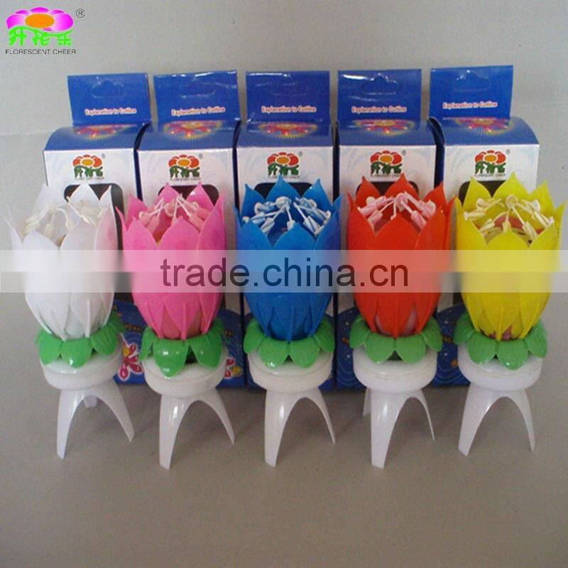 flowering musical birthday candle