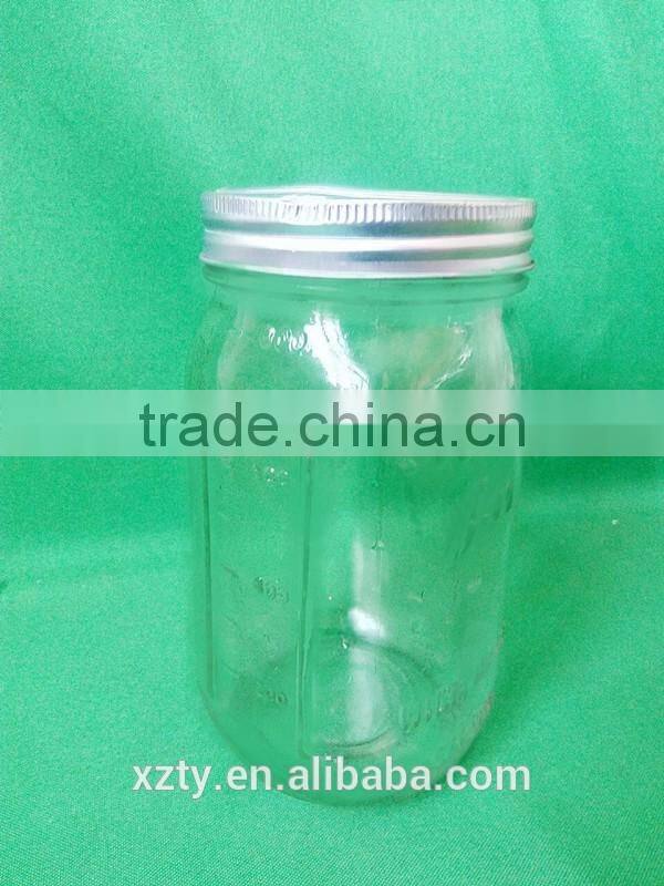 500 ml square airtight food mason jars with mental lids