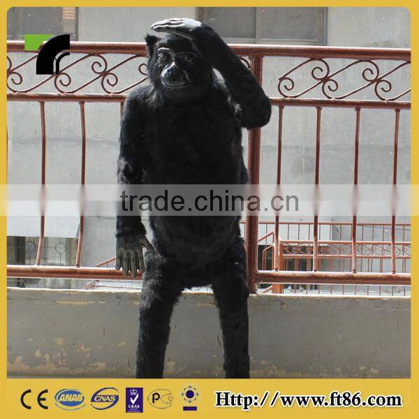 Amusement park decoration black life size gorilla for sale