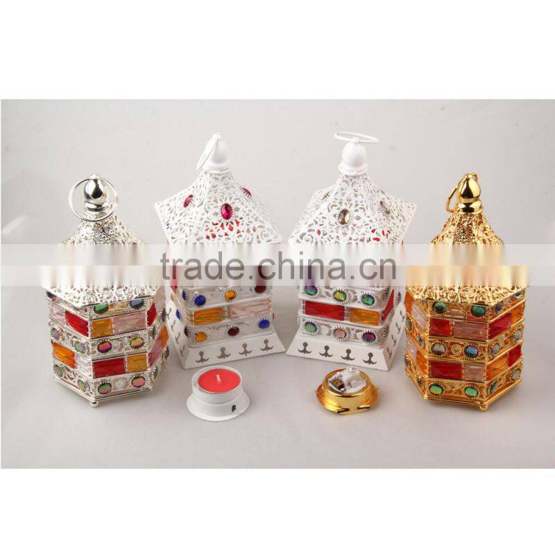 Incense Burner Hurricane Lantern With Stone For Interior Decoration Wf-A002