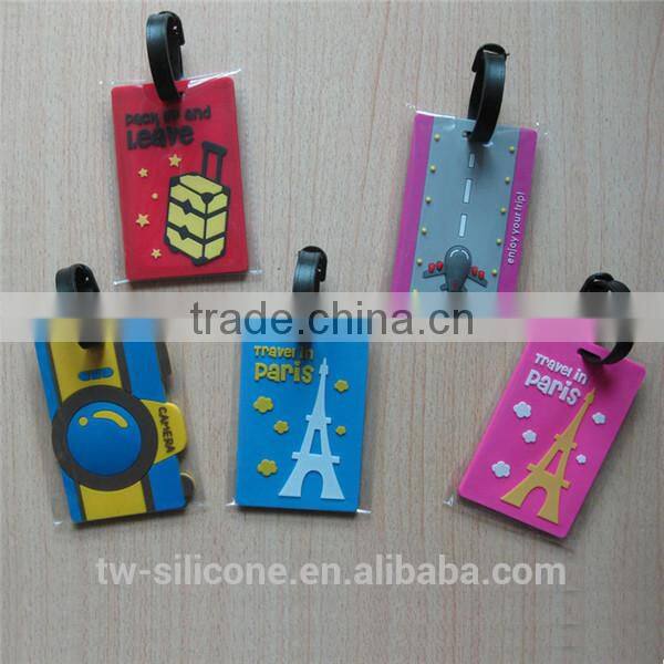 2016new product promotional silicone luggage tag