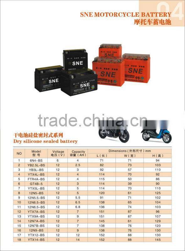 Durable Dry Silicone Motorcycle Sealed Battery