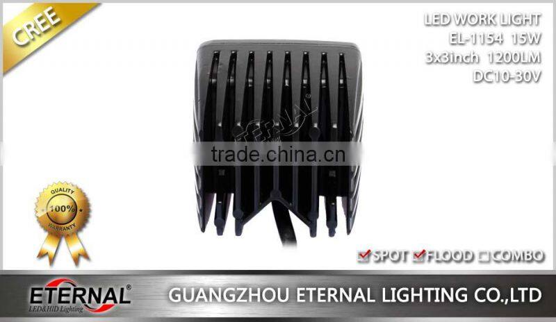 3x3in sigle LED 15W cube pod pillar 4x4 Jeep off-road powersports motorsports ATV UTV SUV high power LED work light fog lamp