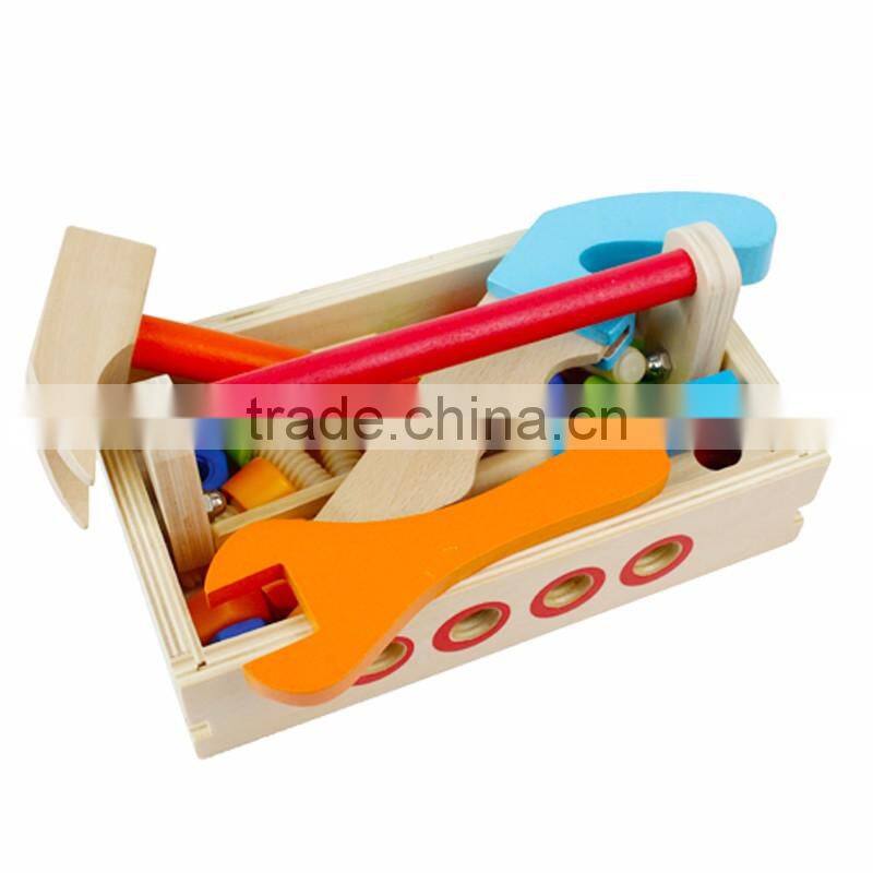Creative DIY wooden tool table assembly toy disassembling screw toys