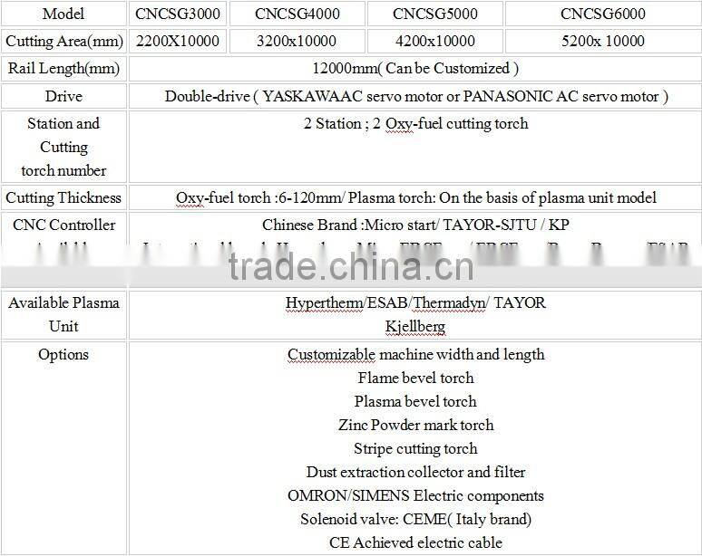 Iron/ Stainless Steel/ aluminum/ copper CNC Plasma Cut Metal Plasma Cutting with CE CNCSG4000