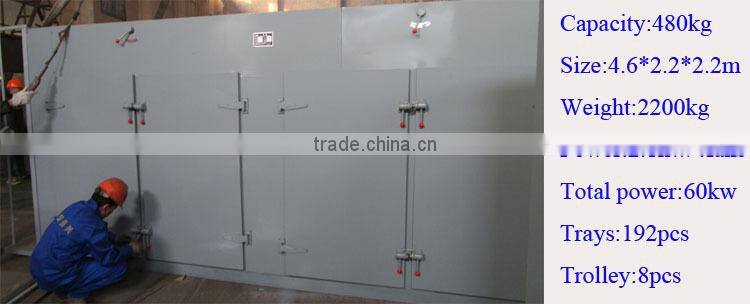 48trays stainless steel 120kg capacity commercial fruit dryer with low price