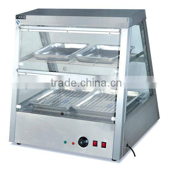 electric food warmer display showcase/glass pastry warmer display showcase/glass door food warmer