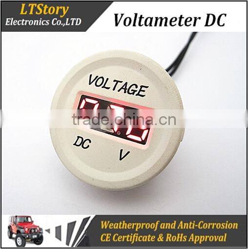 White Car Marine truck bus Auto DC Voltmeter Voltage Tester