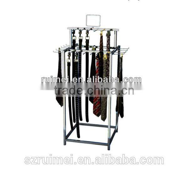 Practical free stand shop promotion fashion belt/tie display