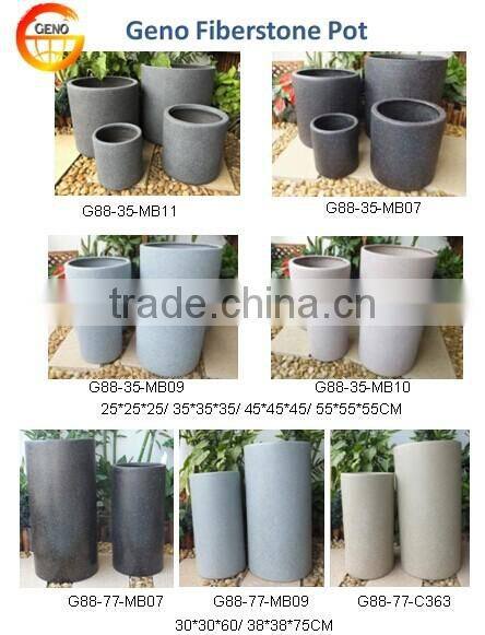 Light Weight Fiberstone Rectangular Pot for garden