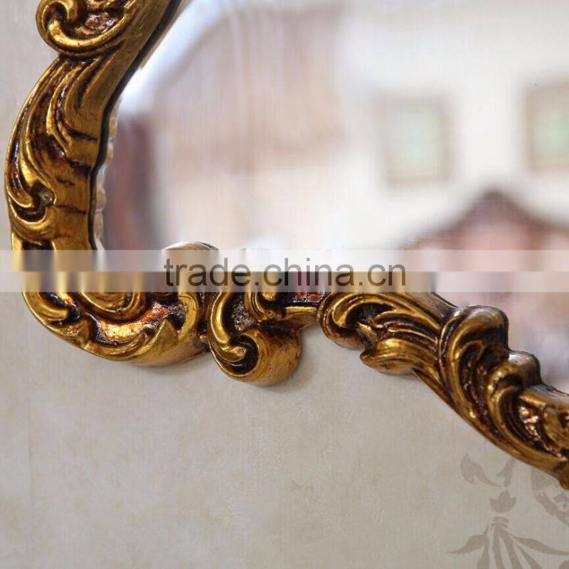 Classic European style home decorative antique finishing wall mirror
