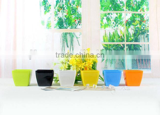 Home design colored small plastic rectangular planters