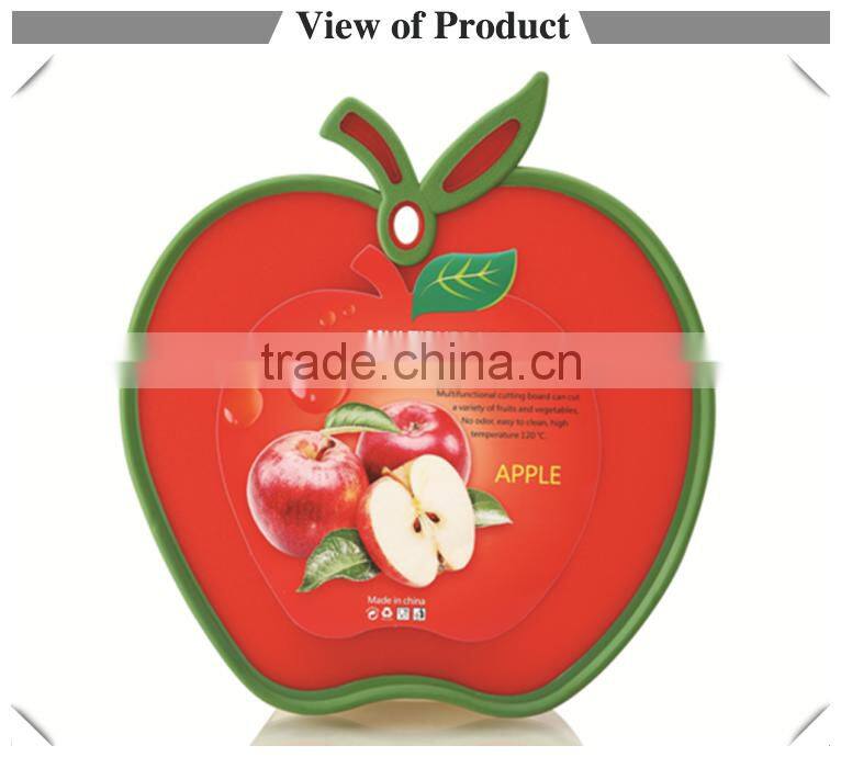 Factory direct food grade apple shape color coding butcher chopping board with competitive price