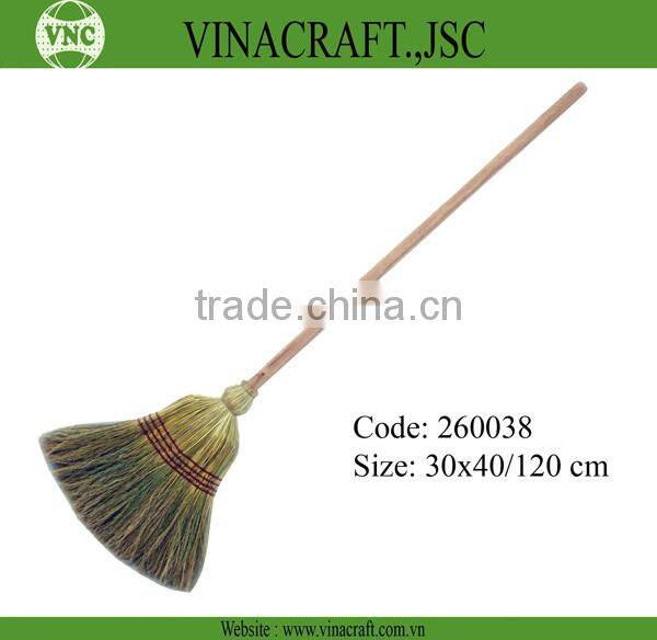 High quality grass broom with plastic handle