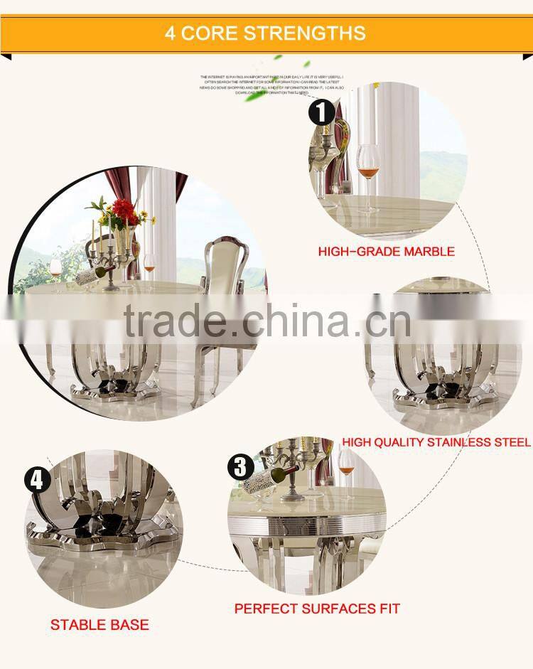 Modern Kitchen Set Round Dining Table for 6 TH374