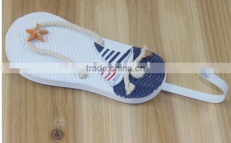 CY081 Mediterranean Style Anchors Fish Slipper Boat Shaped Wall Hooks Living Room Hanging Decoration Nautical Decor