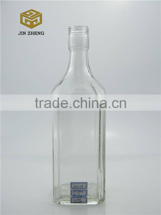 500ml empty cylinder wine liquor glass bottles wholesale