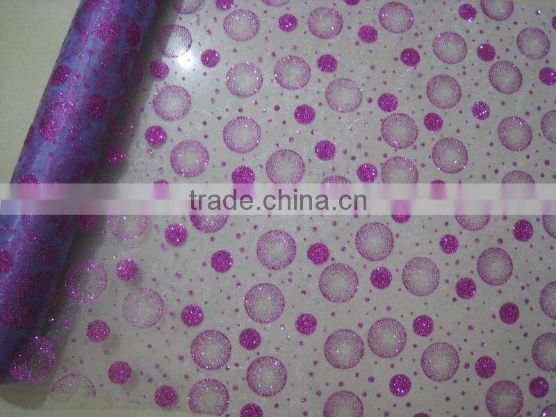 Purple Sparkle Nylon Organza Table Cloth