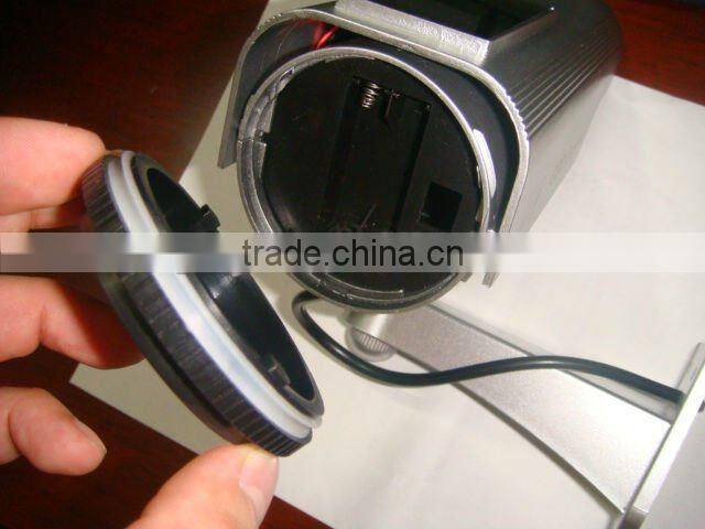 ABS waterproof dummy fake mini wireless bullet camera w/ blinking red LED light for indoor or outdoor use