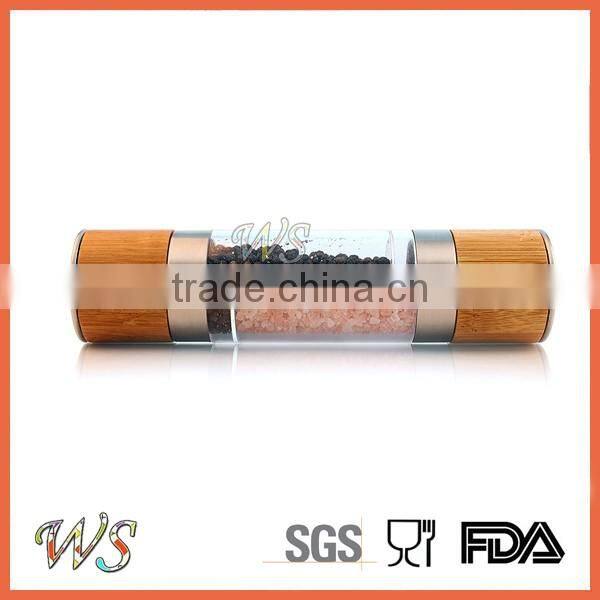 WS-SH11z 2 in 1 Premium Salt and Pepper Grinder, pepper shakers with wooden caping