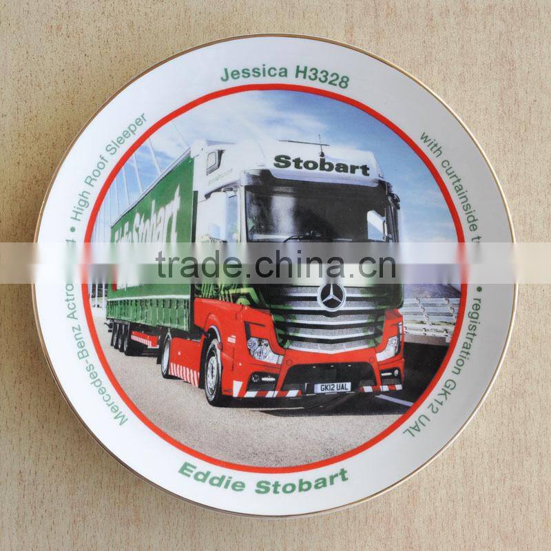 8.25 inch Porcelain Plate with Decal for Decoration