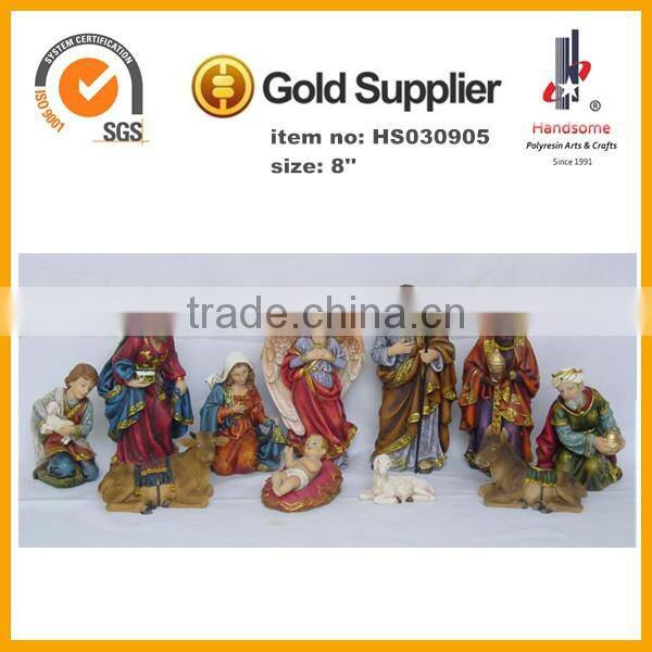 8''H New small polyresin figurines for christmas gift home decoration