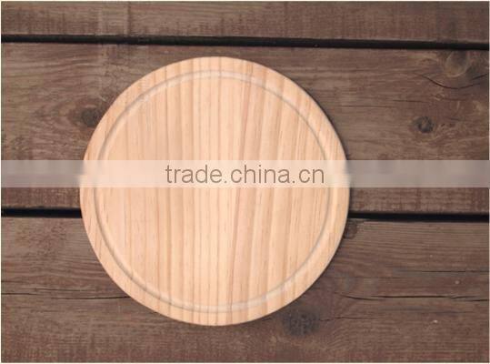 eco-friendly round solid wood cutting board for serving food