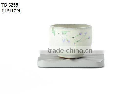 4 set hand made Engraved Concrete Coasters cement starbucks coffee cup coaster