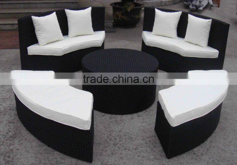 Rattan Sun Lounger Black And White Sectional Outdoor Daybed On Sale